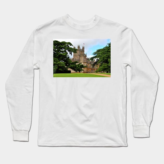 Highclere Castle Downton Abbey Hampshire England Long Sleeve T-Shirt by AndyEvansPhotos